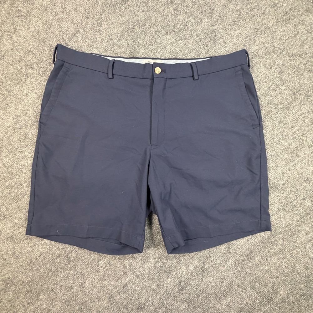 Peter Millar Men Navy Blue Performance Golf Shorts Size 38 Solid Flat Front 0870